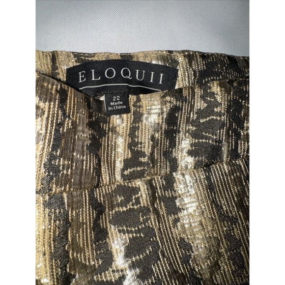 Eloquii Skiry Gold Textured Jacquard Tinsel Fun Fancy Party Plus 22 New w tags - Picture 6 of 8